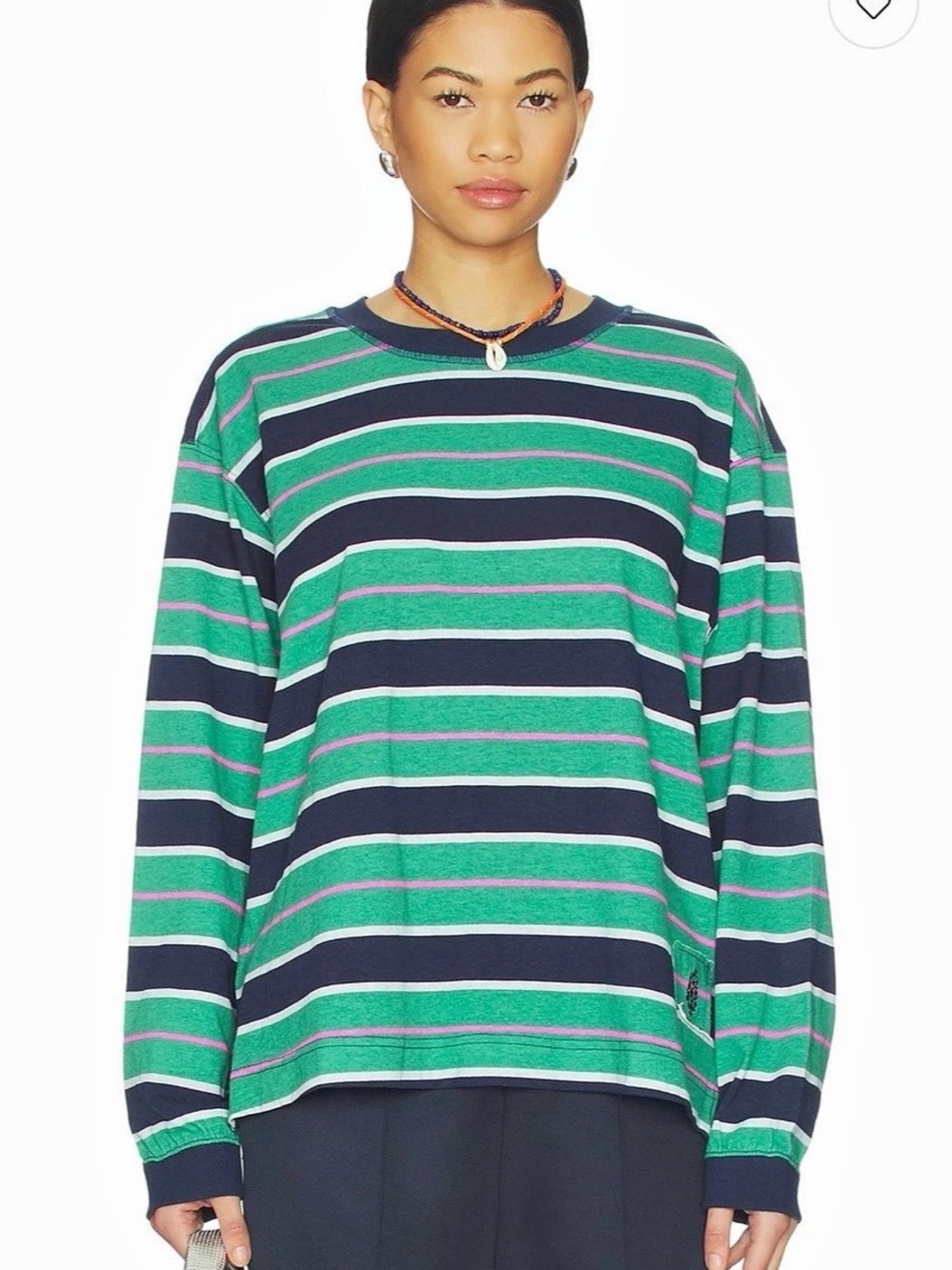 Free People Movement Stripe Printed Hustle Layer Crew Neck
Long Sleeve Top
